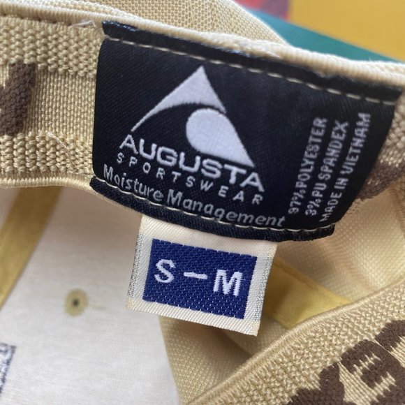 Tan White MLB Minnesota Twins Flex Fit Augusta Sportswear Baseball Hat Size S-M - Picture 6 of 6